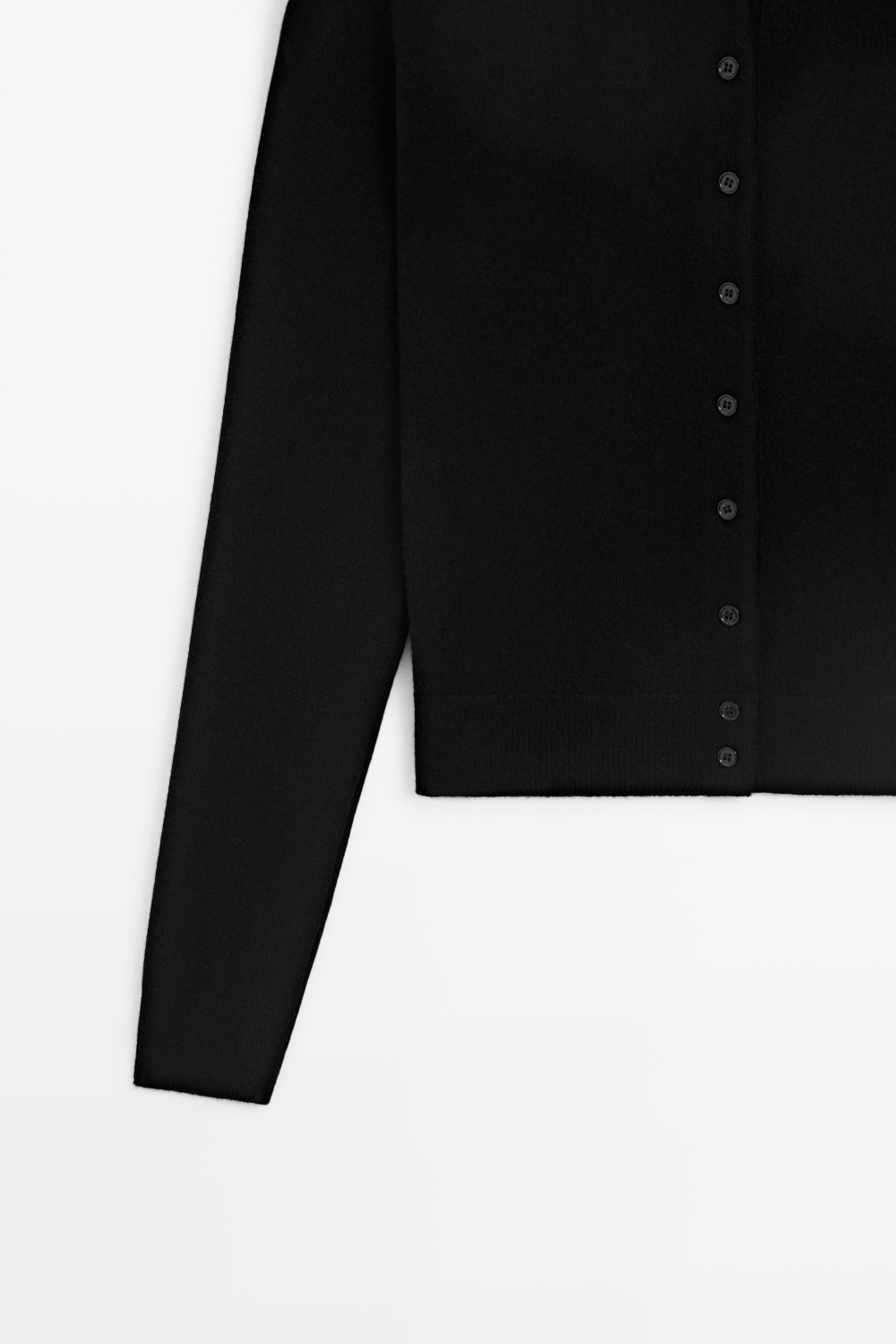 Massimo Dutti Кардиган с пуговицами, черный
