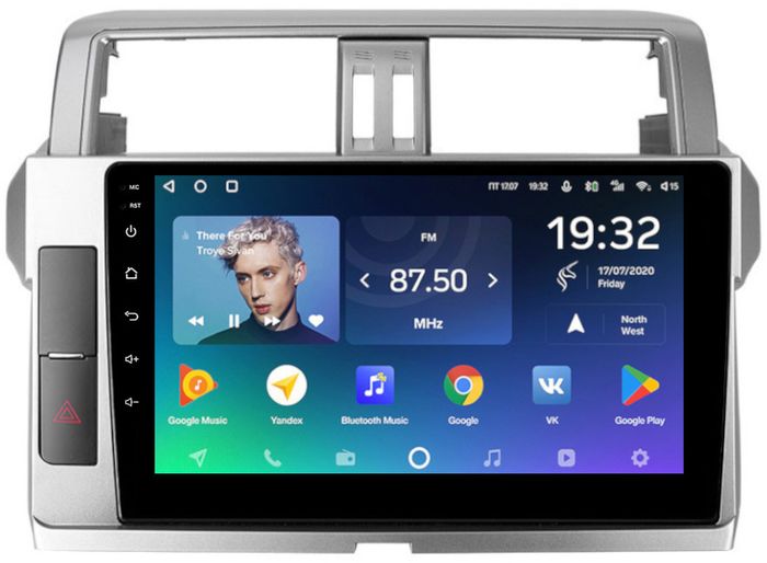 Магнитола для Toyota Land Cruiser Prado 150 2014-2017 (рамка тип 2) - Teyes CC2 PLUS монитор 10.1" QLED, Android 10, Быстрая, SIM-слот