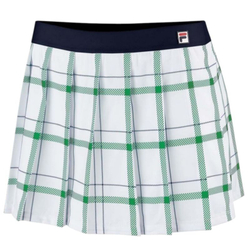 Женская теннисная юбка Fila Liv - white/court green check
