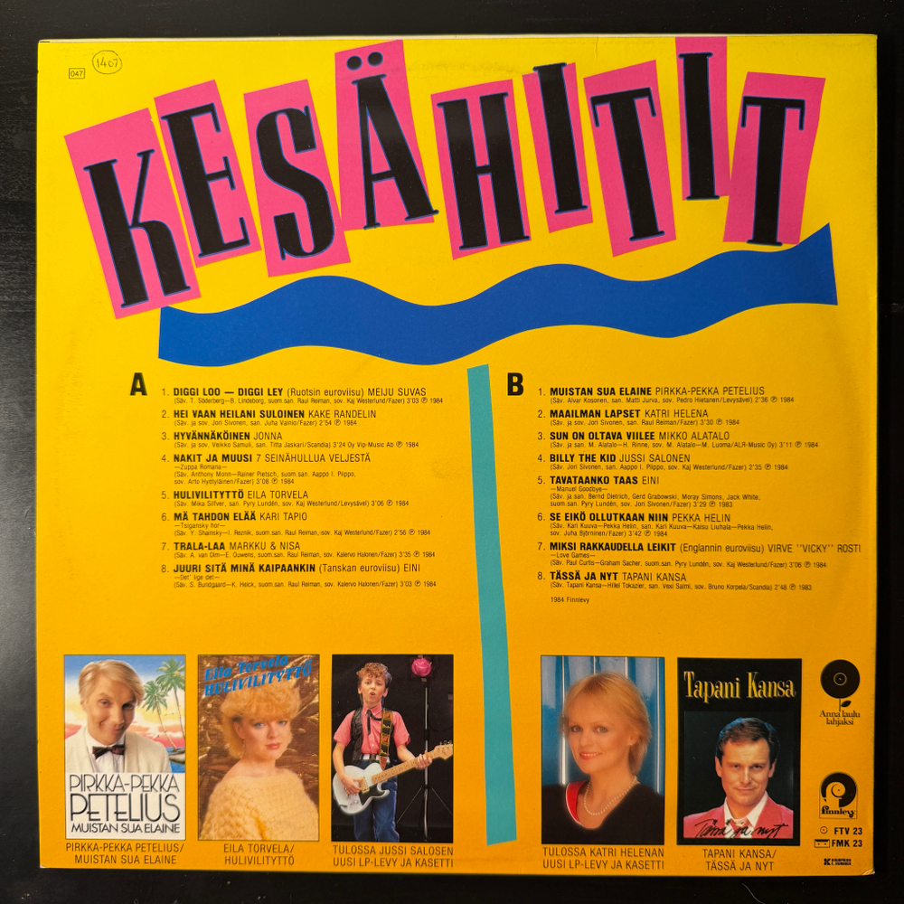 Сборник Kesähitit (Финляндия 1984г.)