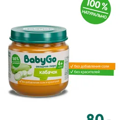 Пюре BabyGo Кабачок с 4 мес 80 г
