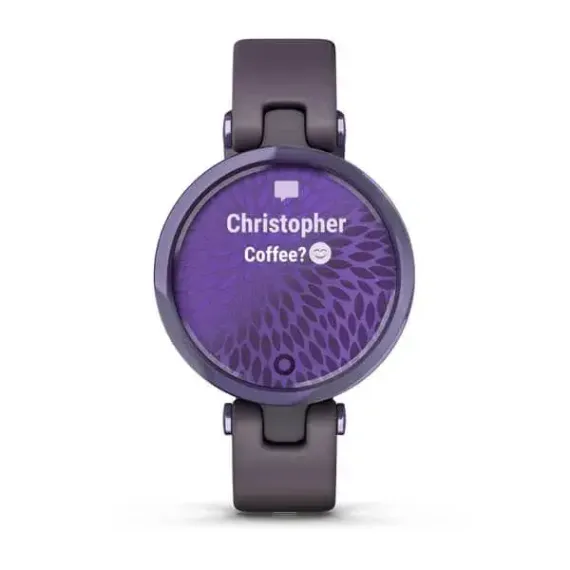 Lily безель цвета полночная орхидея, корпус темная орхидея и силиконовый ремешок