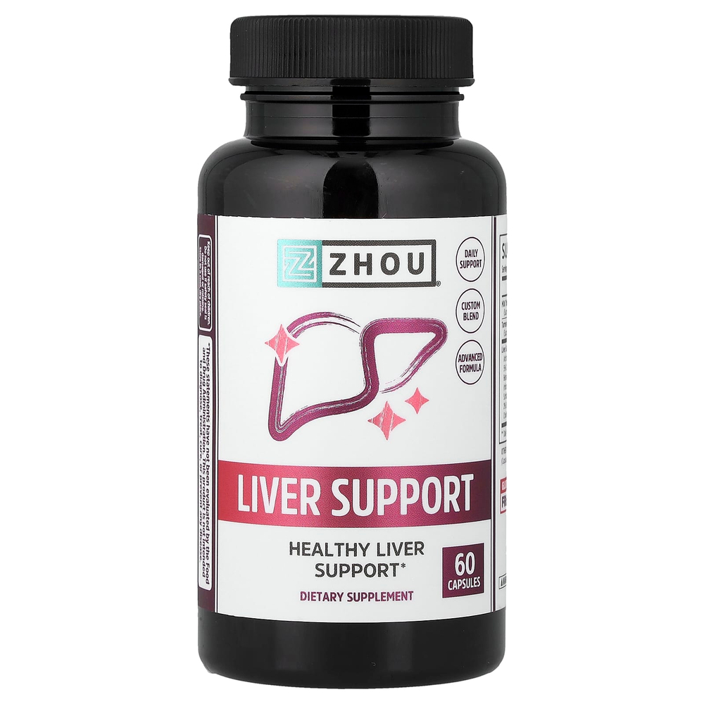 Zhou Nutrition, добавка для поддержки печени, 60 капсул
