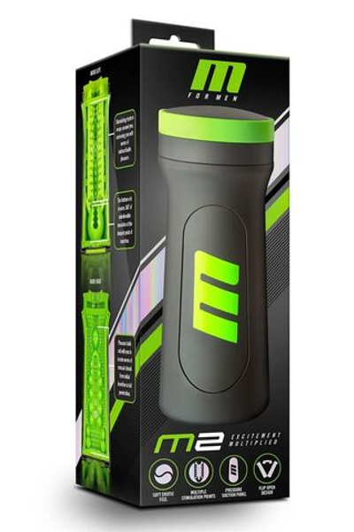 Мастурбатор-вагина M2 Superior Stroker (Цвет: черный с зеленым)