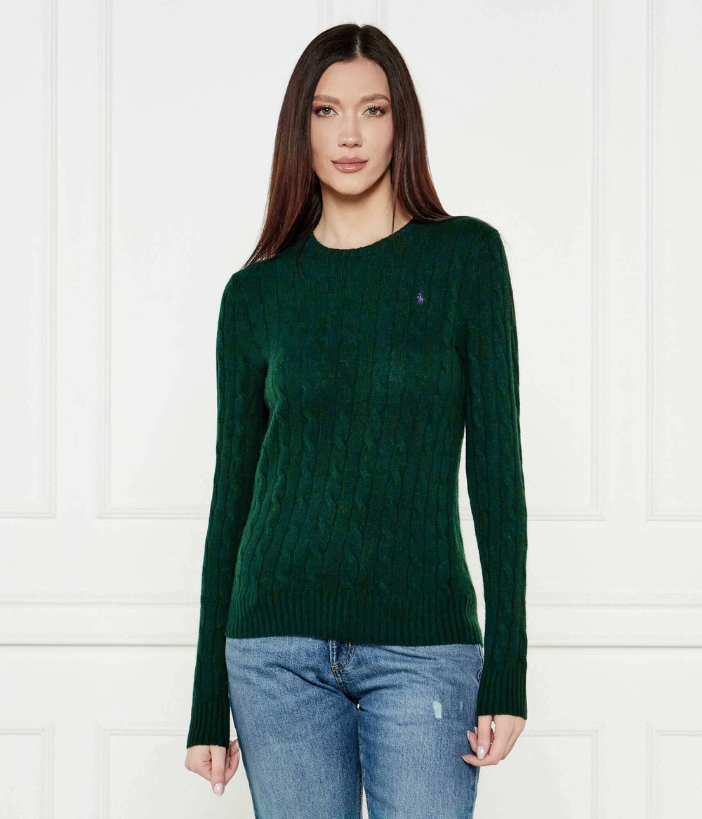 Шерстяной свитер JULIANNA POLO RALPH LAUREN - темно-зеленый(211910421)