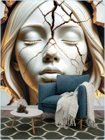 Фотообои 3d "Барельеф лица" 300х270см