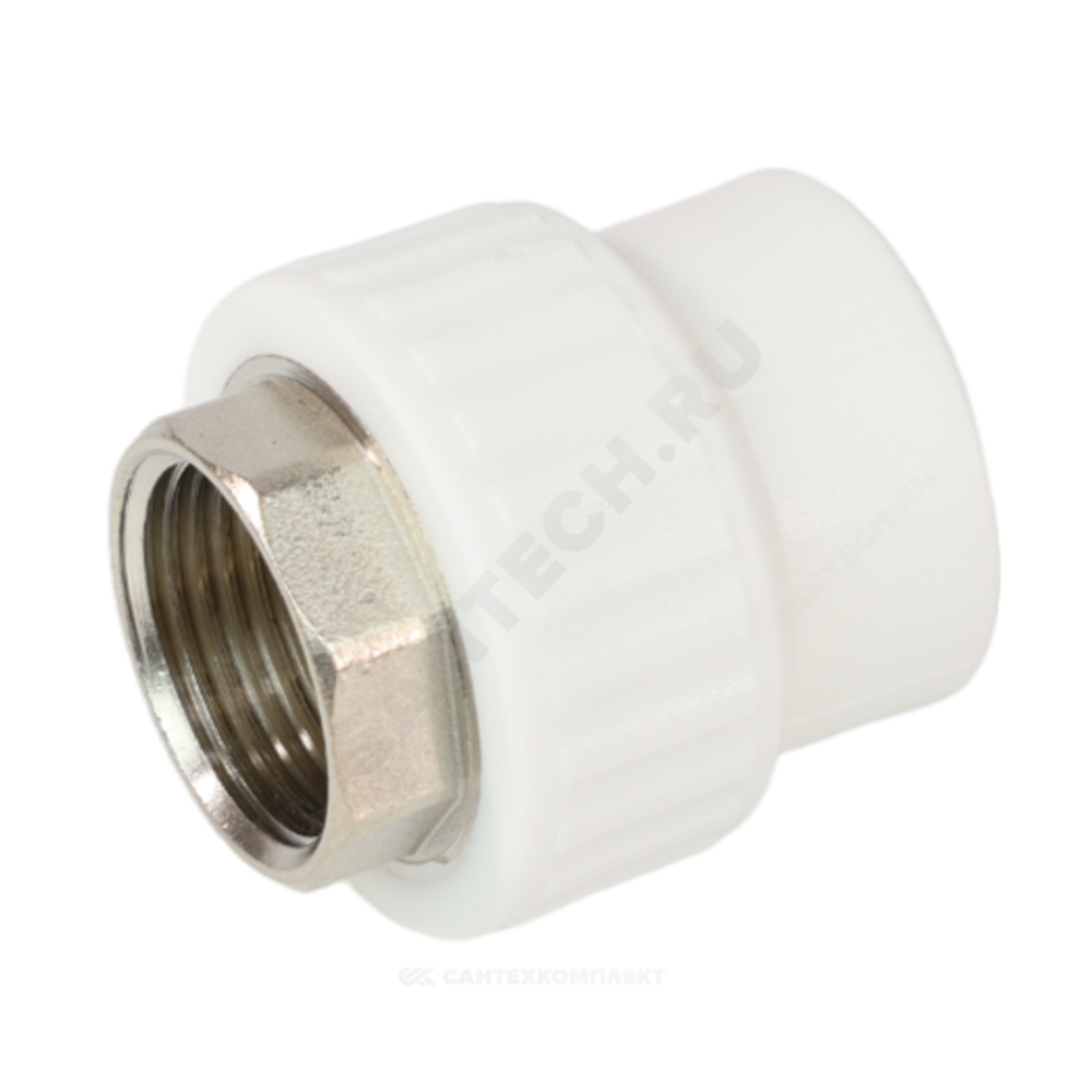Муфта PP-R комбинированная белая Дн 32х1" ВР под ключ VALFEX 10134032