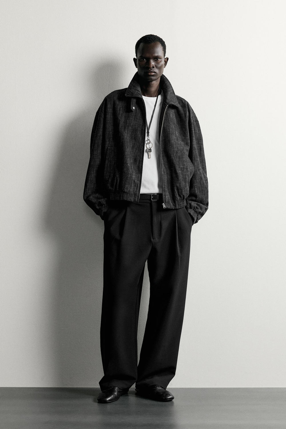КУРТКА С ФАКТУРНОЙ ТКАНЬЮ И СМЕСЬЮ ХЛОПКА — ZARA