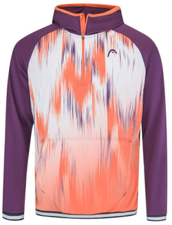 Куртка теннисная Head Topspin Hoodie - flamingo/print vision