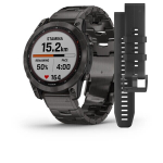 Умные часы Garmin Fenix 7X Sapphire Solar Титан DLC Carbon Grey с вентилируемым титановым ремешком Carbon Grey DLC 51 мм