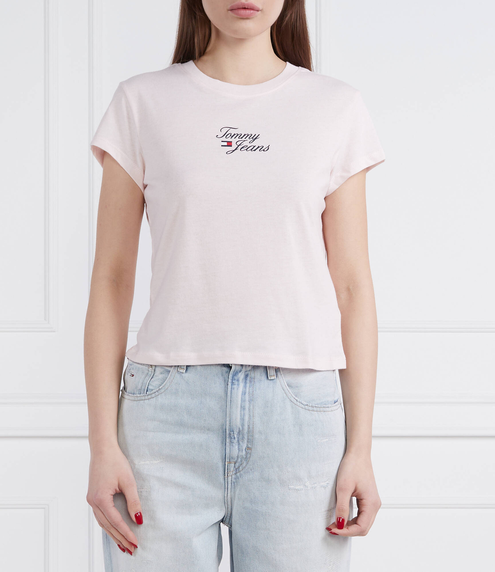 Футболка TJW BBY ESSENTIAL LOGO Tommy Jeans - пудро-розовый(DW0DW15441)