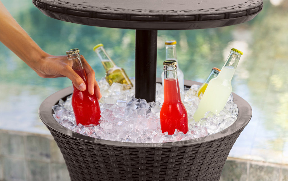 Барный столик - холодильник Keter Cool Bar Rattan graphite