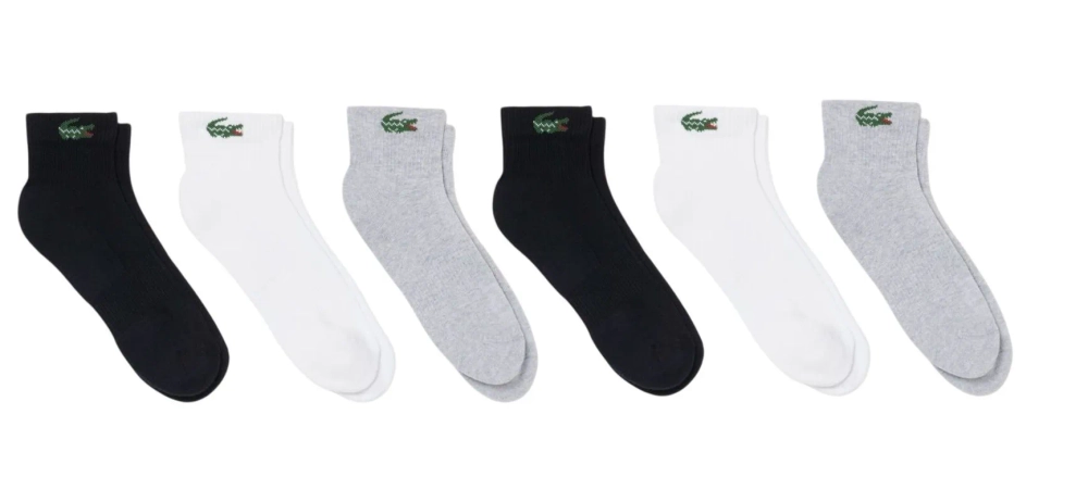 Теннисные носки Lacoste Socks 6P - white/grey/black