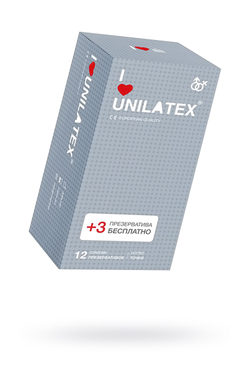 Презервативы Unilatex Dotted 12+3 шт в подарок 3020Un