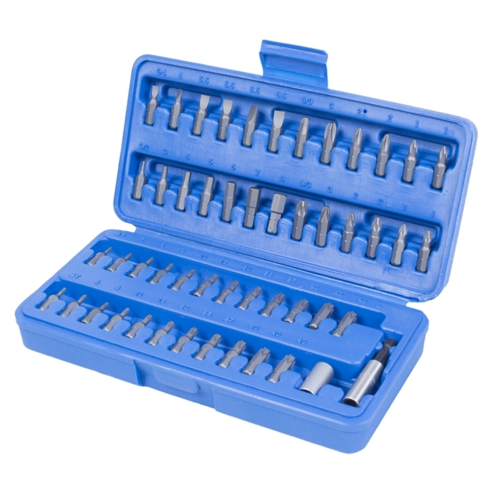 Набор вставок (бит) 1/4", HEX, TORX, Phillips, Slotted, Pozidriv, 50 предметов KING TONY 1050CQ