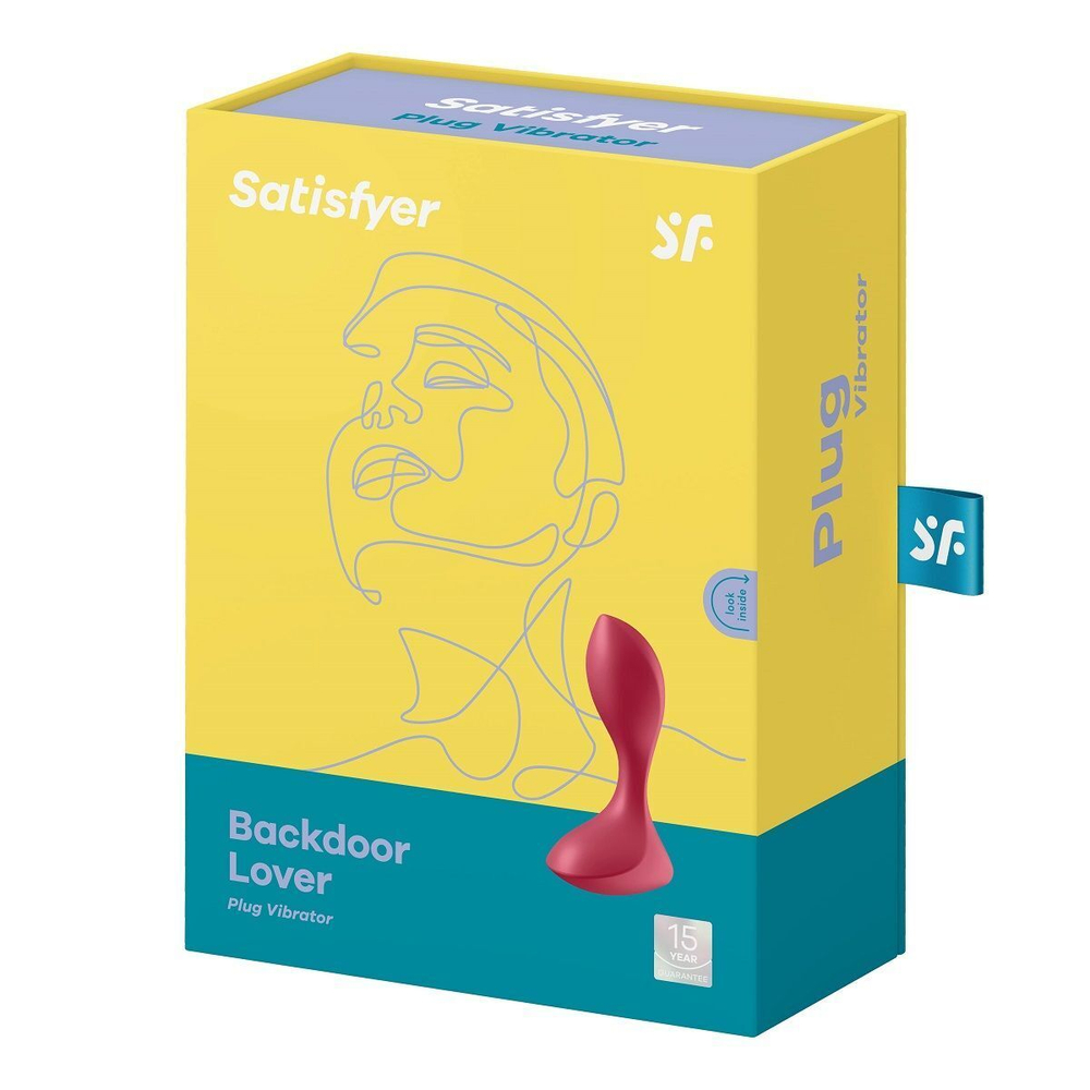 Красный вибромассажёр простаты Satisfyer Backdoor Lover - 14 см. (Цвет: красный)