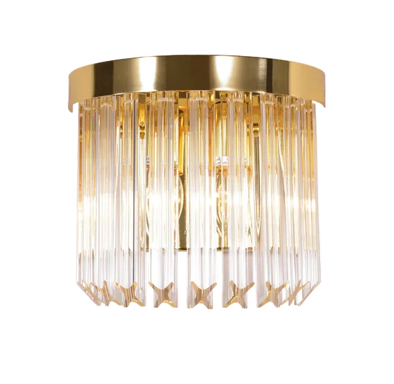 Бра NewRgy W5731E/2 GOLD+CLEAR, 2×40 Вт, золотое и прозрачное