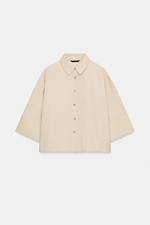 УКОРОЧЕННАЯ РУБАШКА С ШИРОКИМИ РУКАВАМИ — ZARA