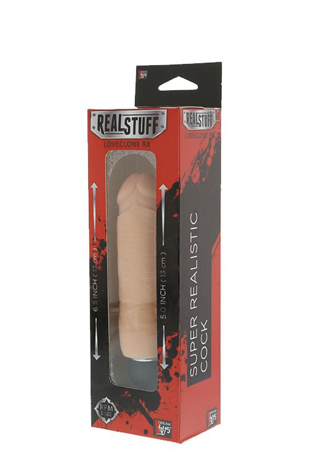 Реалистичный вибромассажёр REALSTUFF 5.5INCH VIBRATOR - 14 см. (Цвет: телесный)