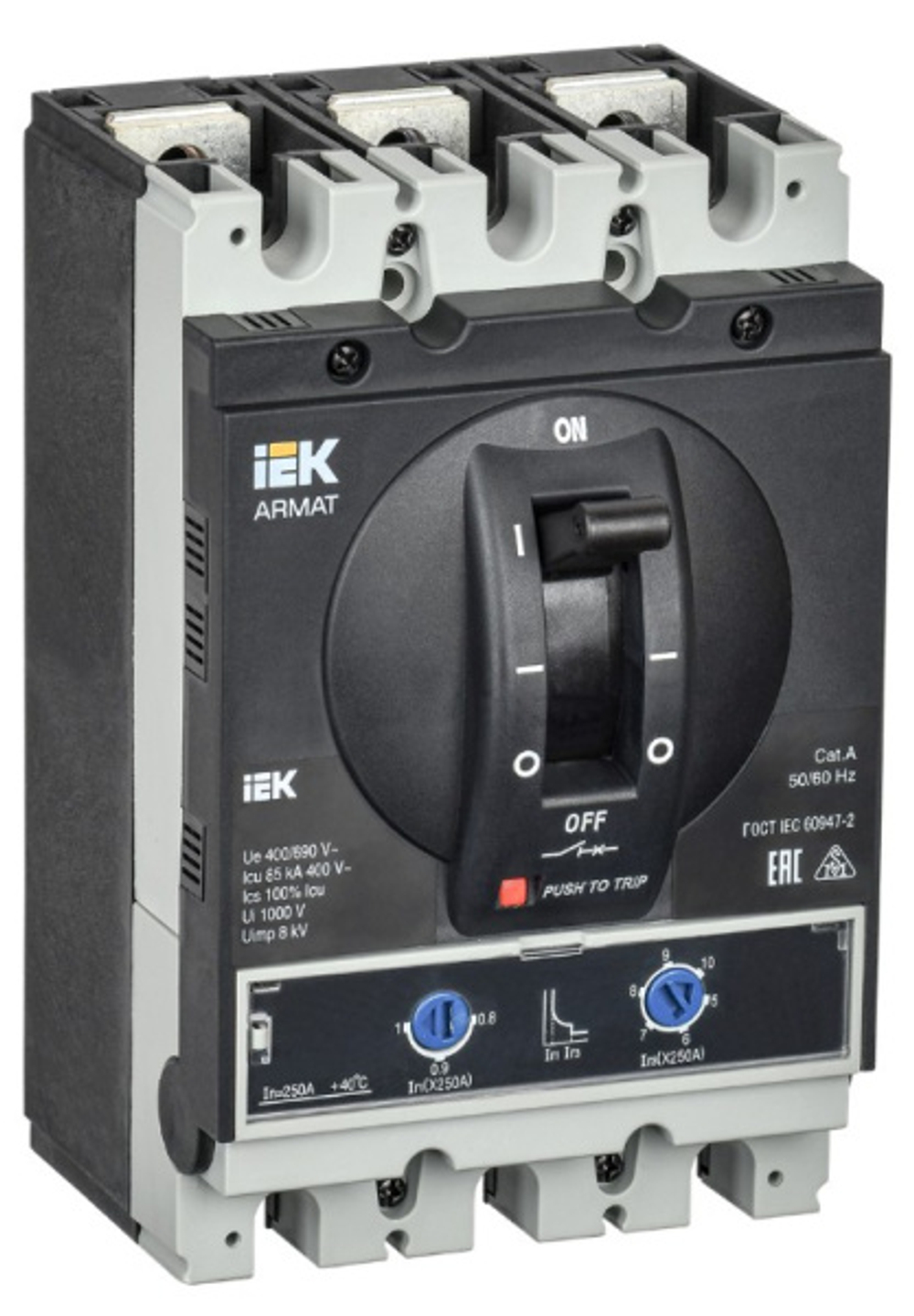 Автоматический выключатель в литом корпусе IEK AR-MCCB-3H-085-0250A-ATUC