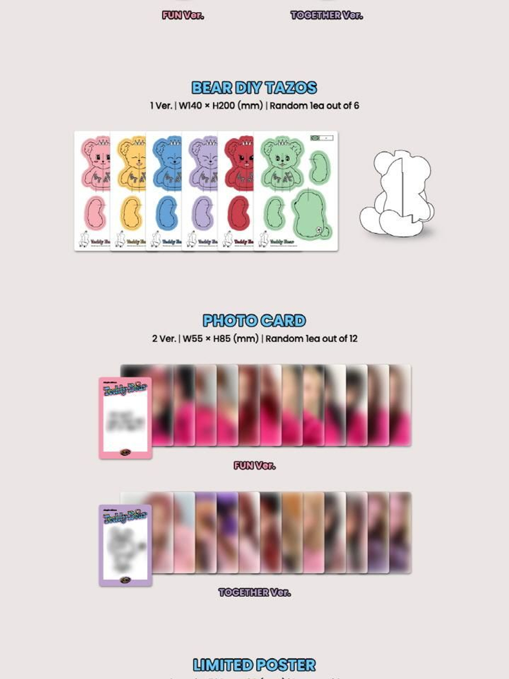 Альбом STAYC - Teddy Bear 4th Single Album 2 Version SET