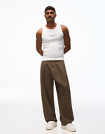 Мужские брюки super baggy fit с льном - BERSHKA