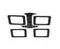 Люстра потолочная светодиодная Rilon 2581/4 BLACK, 68 Вт, чёрная