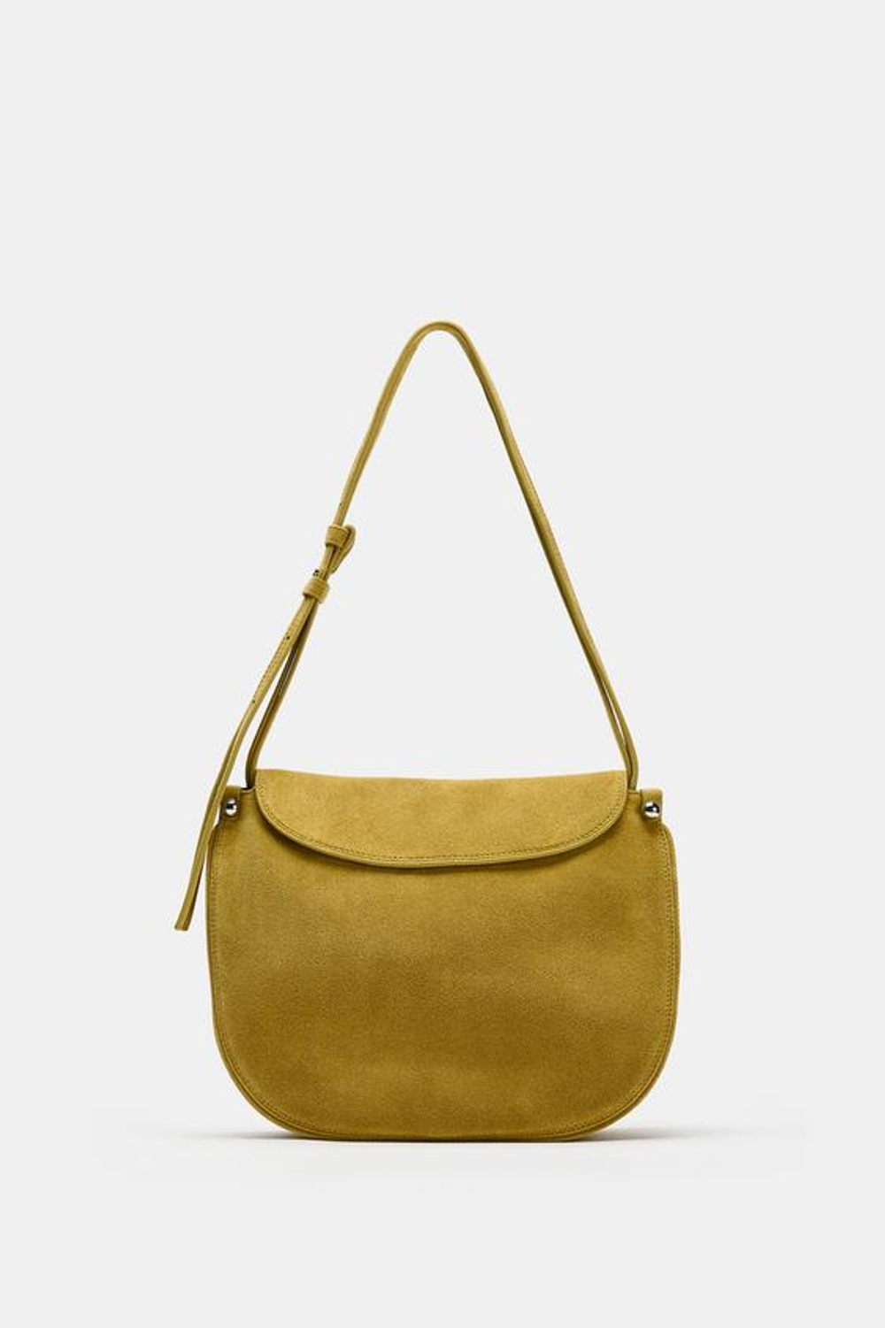 ZARA КОЖАНАЯ СУМКА ЧЕРЕЗ ПЛЕЧО С КЛАПАНОМ, ЛАЙМОВЫЙ ЗЕЛЕНЫЙ