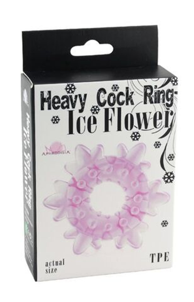 Прозрачное кольцо Heavy Cock Ring Ice Flower (Цвет: прозрачный)