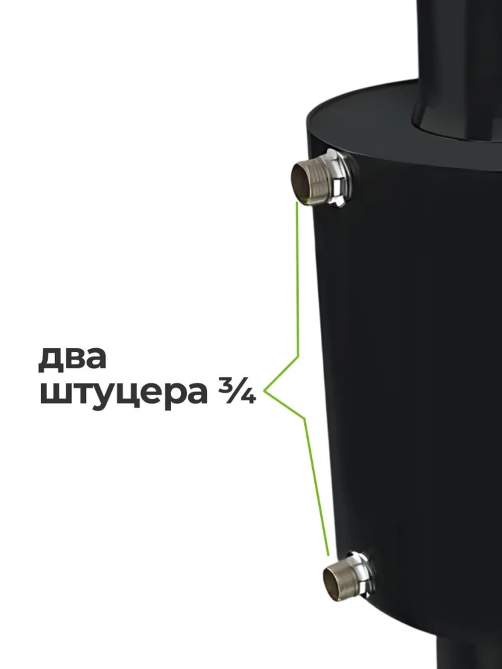 Бак теплообменник для бани 10 л, d115, AISI 439 1,0 мм