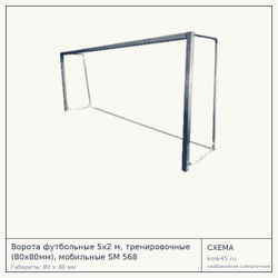 Футбольные ворота 5×2 м мобильные — от 38 000 ₽