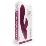 Сливовый вибратор-кролик 5’’ Silicone Kissing - 20,2 см. (Цвет: сливовый)