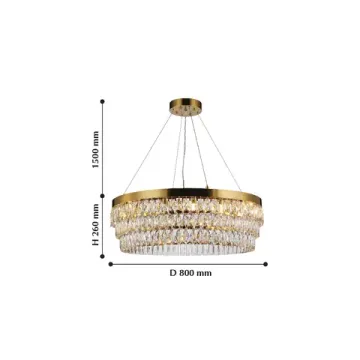 Подвесная люстра 16*G9 2206-16P золото Magnitudo Favourite