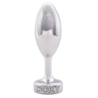 Серебристая анальная втулка 10,5см Doxy Butt Plug Smooth DXBPSSM