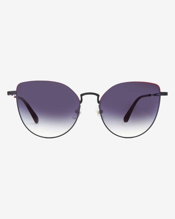 Очки солнцезащитные Spunky Big Kiss Black-Red. gradient grey lens - фото 1