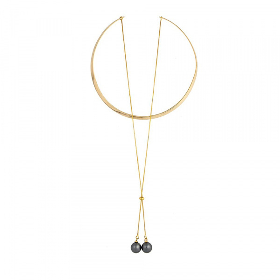 Колье Possebon Graphite Pearl B0501.3 BW/G