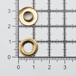 Люверсы металл плоские ⌀5.5 мм (внутр.), h=4.4 мм, внешн. ⌀12.5 мм, золото, 50 шт, 64687, BIG