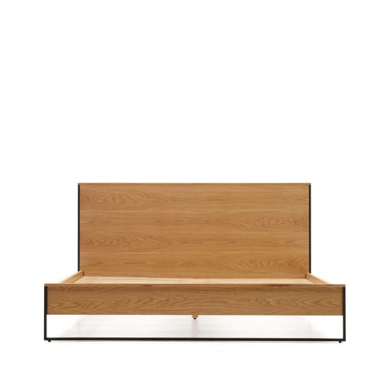 Taiana La Forma Кровать из шпона дуба со стальными ножками 160 x 200 см