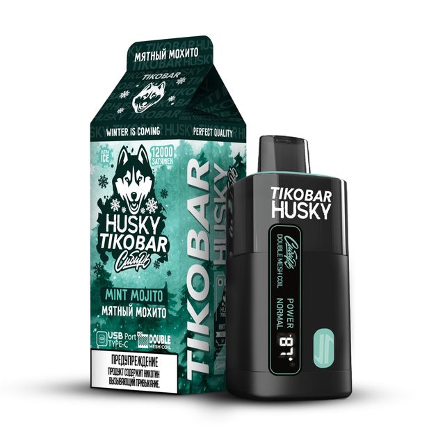 Одноразовый Pod Tikobar Husky Сибирь - Mint Mojito (12000 затяжек)