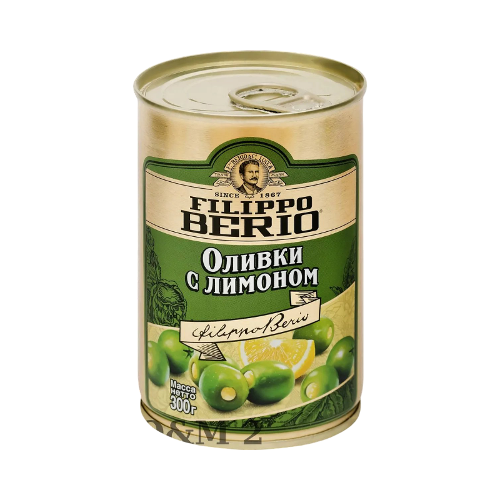 Оливки с лимоном, 300 Г, FILIPPO BERIO