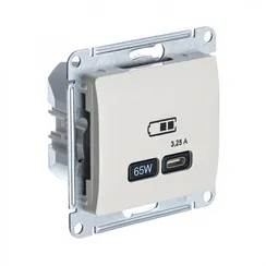 Розетка с USB C Systeme Electric Glossa Бежевый GSL000227