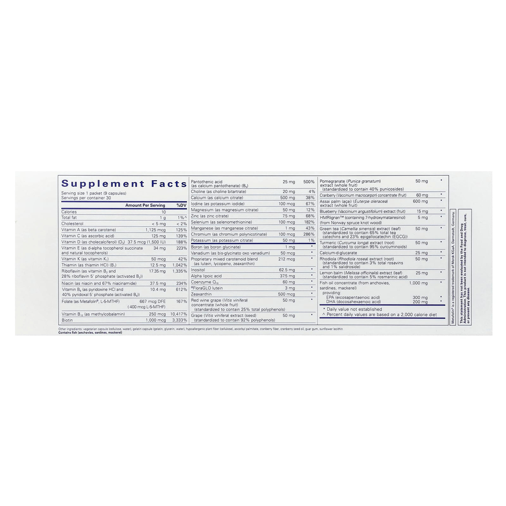 Pure Encapsulations, Женский чистый пакет, 30 пакетиков