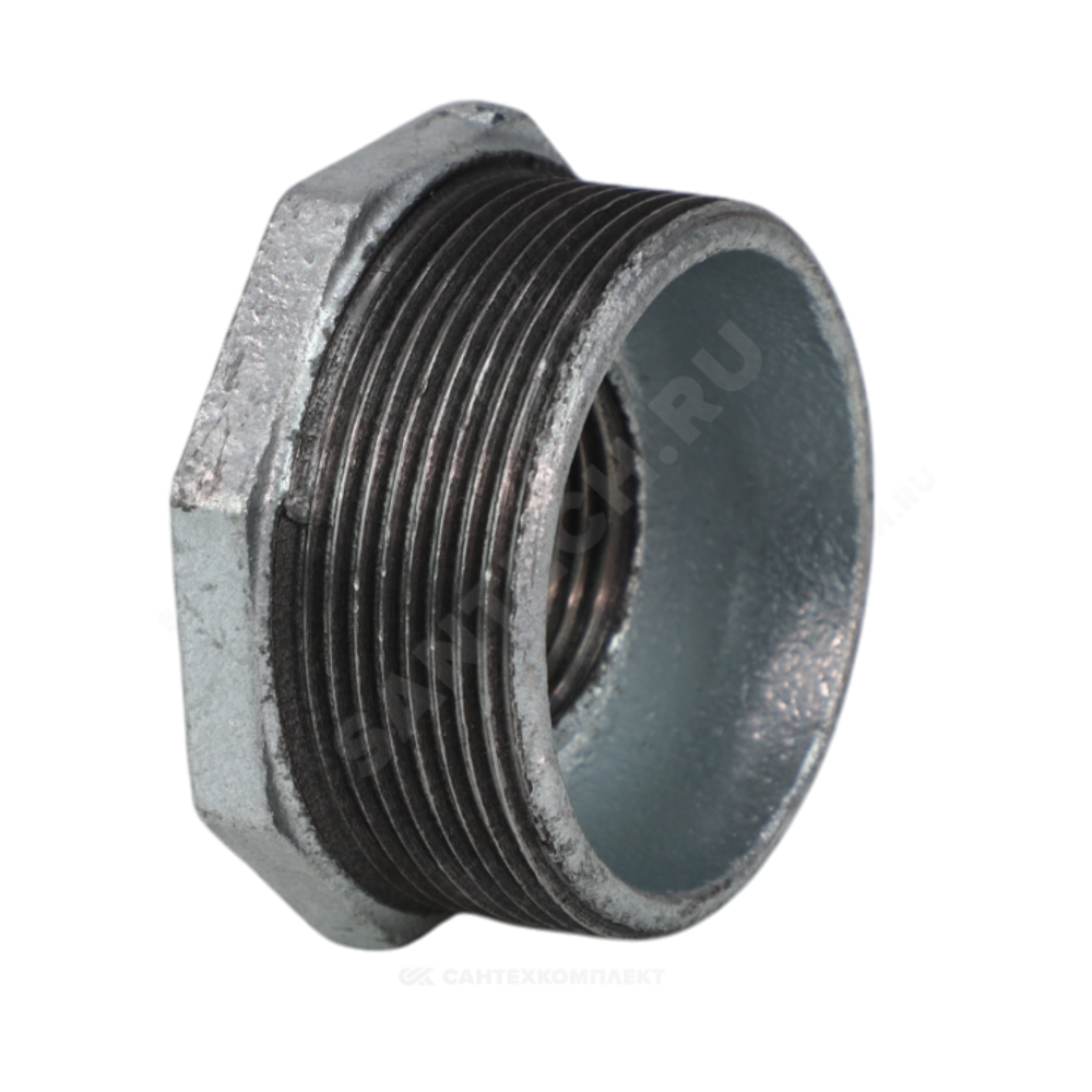 Футорка чугун оц Ду 40х25 (1 1/2"х1") НР/ВР Fittex PLUS