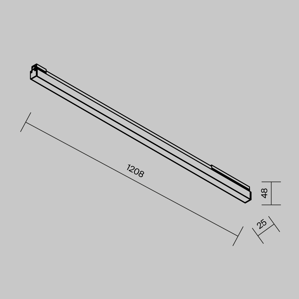 Уличный магнитный трековый светильник Maytoni EXILITY IP Basis O-TR02-1-S-30WB3K