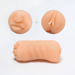 Двусторонний реалистичный мастурбатор Oral&Vaginal (Цвет: телесный)
