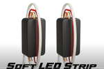 Светодиодные ленты ДХО+поворотник гибкие, 80см, 12v, Белый + Желтый, с режимом притухания (комплект, 2шт)