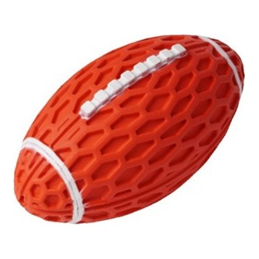 Homepet SILVER SERIES 14,5 см × 8,2 см × 7,9 см игрушка д/собак мяч регби с пищалкой красный каучук