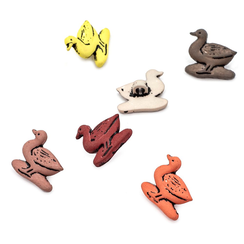 Пуговицы детские Утки (I0542-DWB) 6 шт, Magic Buttons