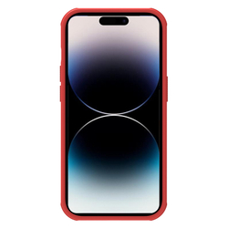 Усиленный защитный чехол красного цвета от Nillkin для смартфона iPhone 14 Pro, серия Super Frosted Shield Pro