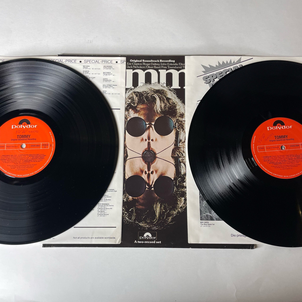 Винтажная виниловая пластинка LP Tommy Томми Музыка К Кинофильму (Soundtrack Recording) (Германия 1975) (Eric Clapton, The Who, Elton John и др)